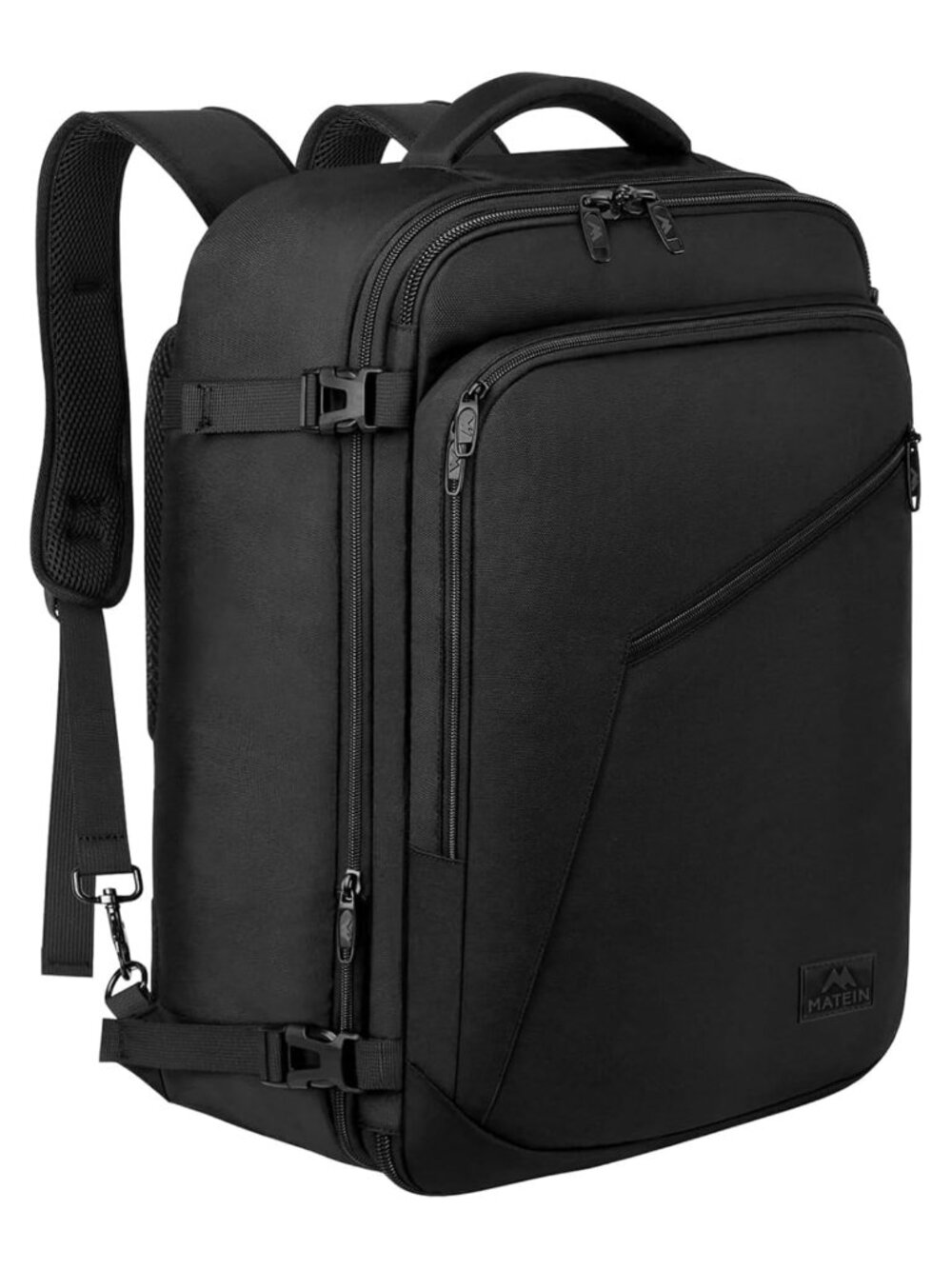 Extra Large Expandable Carry On Travel Backpack 45L Water Resistant Polyester